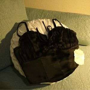 Altar’d State Black Satin Top